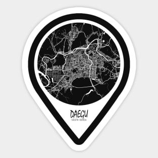 Daegu, South Korea City Map - Travel Pin Sticker